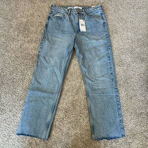 Mango Light Blue Straight Leg Jeans